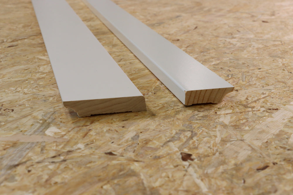 Sockelleisten Massivholz weiss lackiert